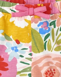 Baby Girls Floral Ruffle Shorts 3-Pack