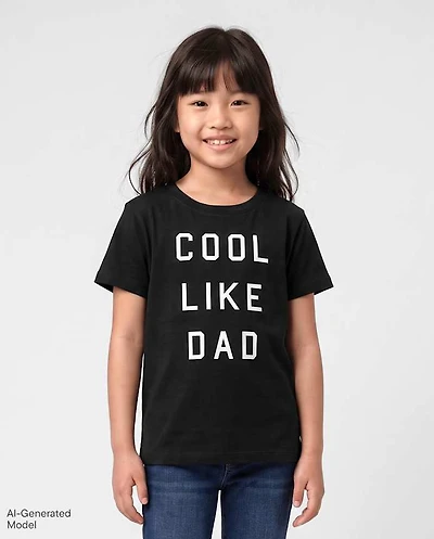 Kids Matching Family Cool Like Dad Graphic Tee