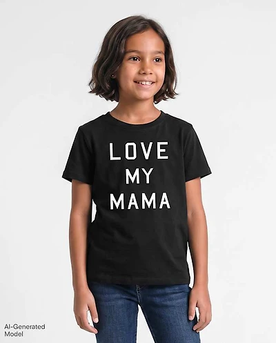 Kids Matching Family Love My Mama Graphic Tee