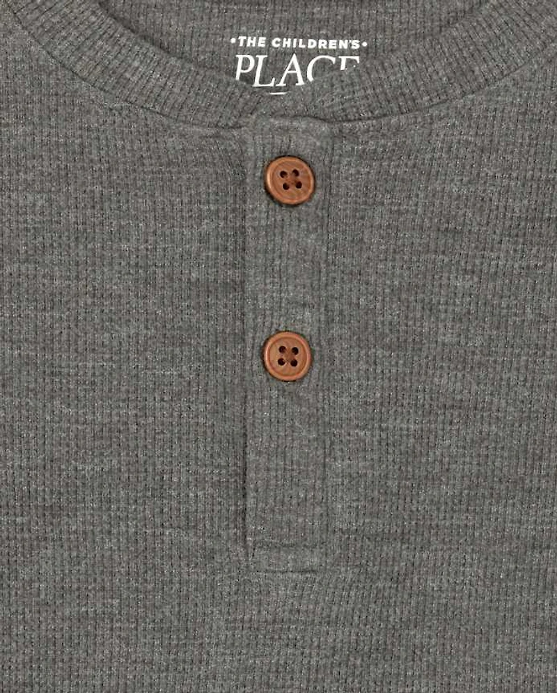 Toddler Boys Thermal Henley Top 2-Pack