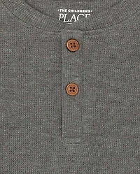 Toddler Boys Thermal Henley Top 2-Pack