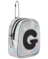 Girls Holographic Initial Backpack Pouch