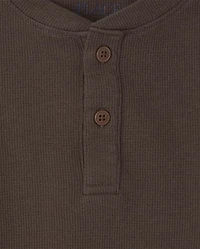 Boys Thermal Henley Top