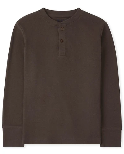 Boys Thermal Henley Top