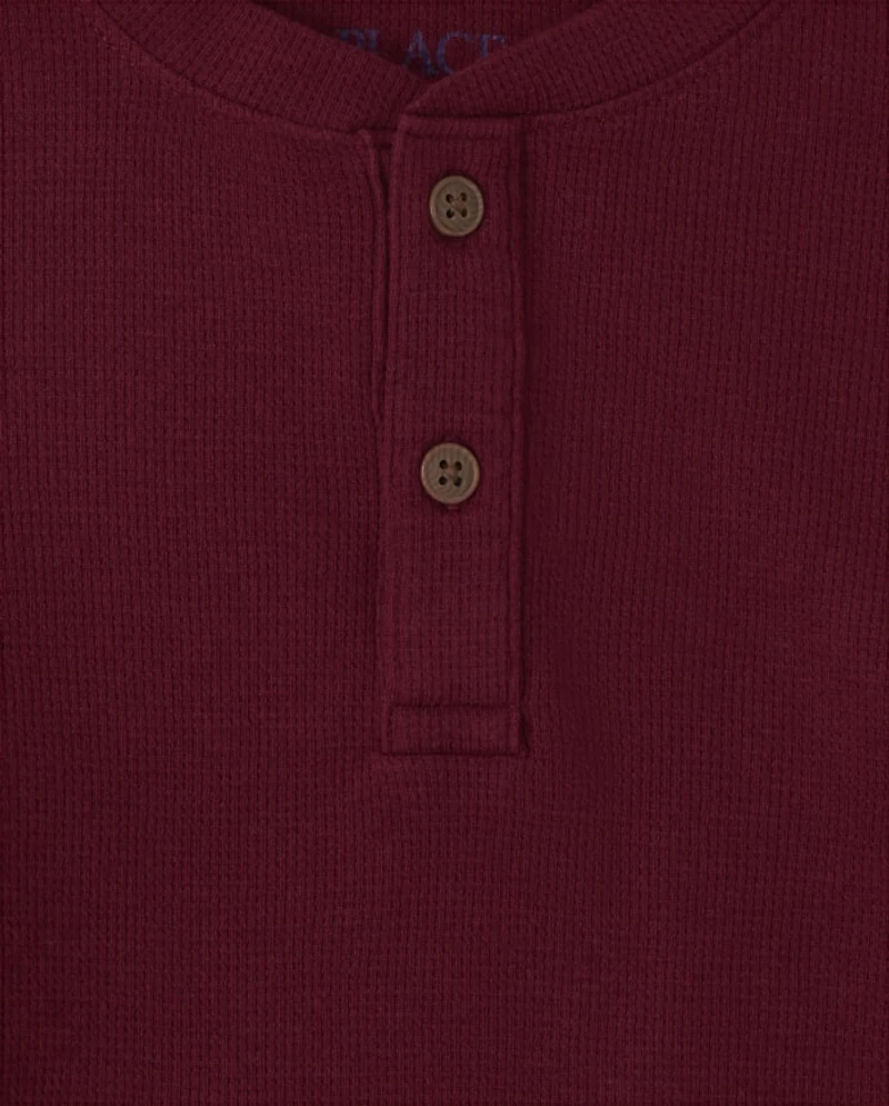 Boys Thermal Henley Top