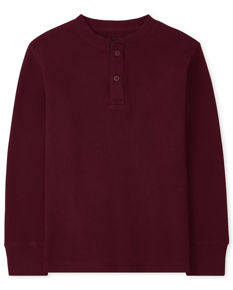 Boys Thermal Henley Top