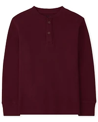 Boys Thermal Henley Top