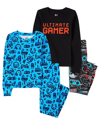 Boys Gamer Snug Fit Cotton Pajamas 2-Pack