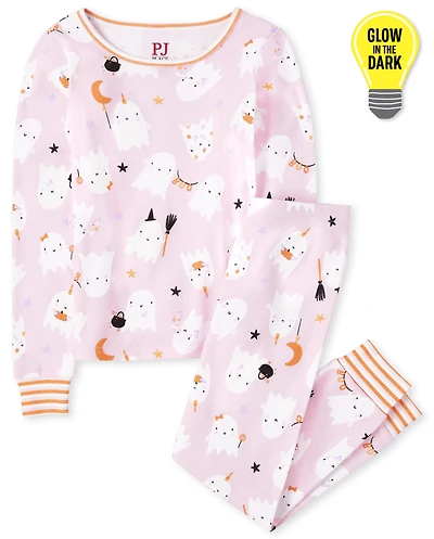 Girls Glow Fa-Boo-Lous Snug Fit Cotton Pajamas