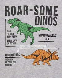 Baby And Toddler Boys Dino Snug Fit Cotton Pajamas 2-Pack