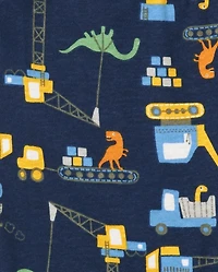 Baby And Toddler Boys Construction Snug Fit Cotton Pajamas 2-Pack