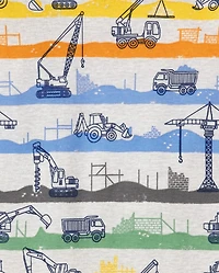 Baby And Toddler Boys Construction Snug Fit Cotton Pajamas 2-Pack