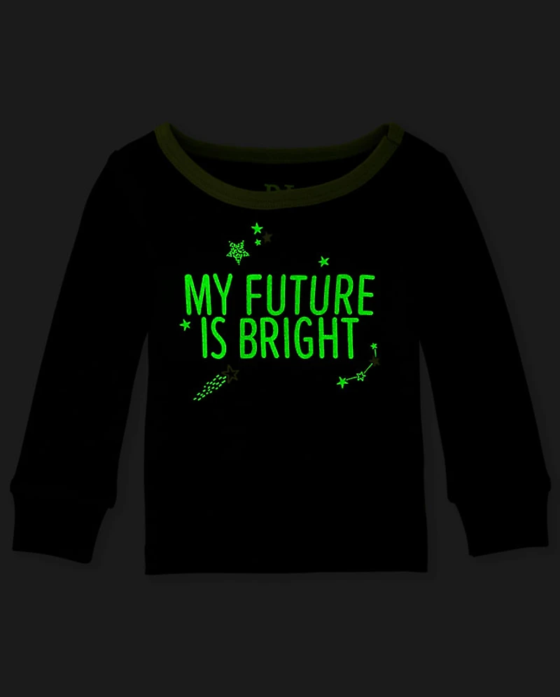 Baby And Toddler Girls Moon Snug Fit Cotton Pajamas