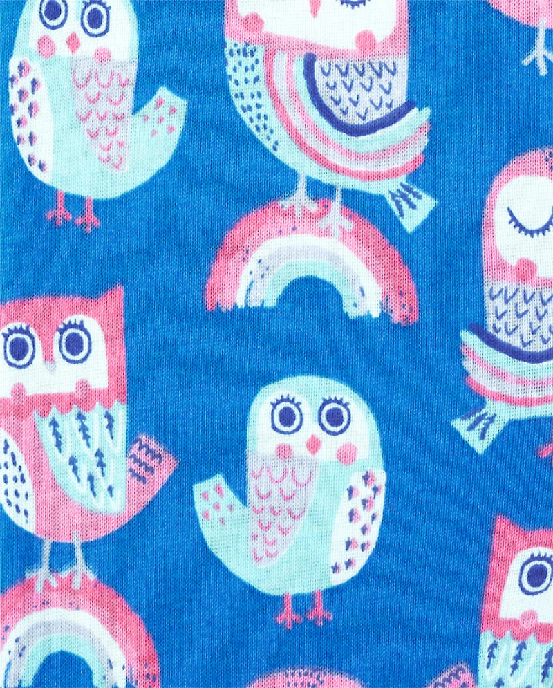 Baby And Toddler Girls Owl Snug Fit Cotton Pajamas