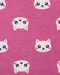 Baby And Toddler Girls Cat Leopard Snug Fit Cotton Pajamas 2-Pack