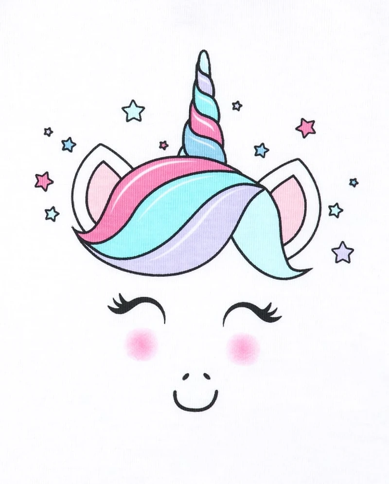 Baby And Toddler Girls Unicorn Koala Snug Fit Cotton Pajamas 2-Pack