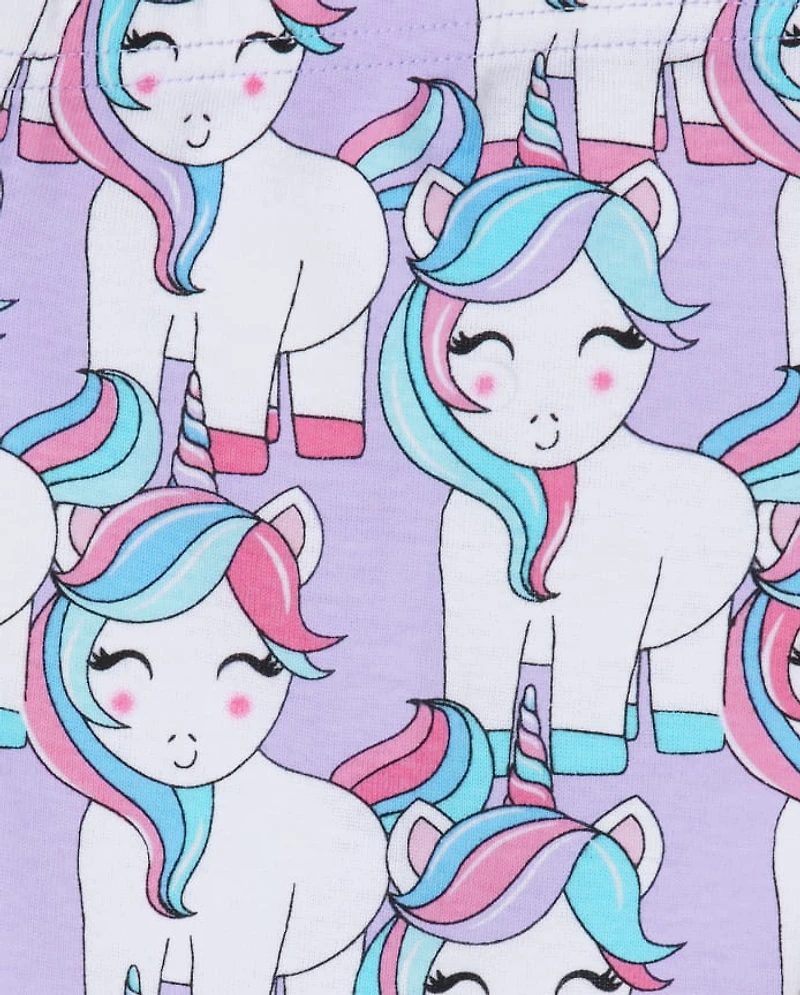 Baby And Toddler Girls Unicorn Koala Snug Fit Cotton Pajamas 2-Pack