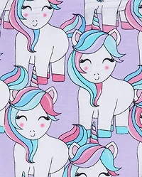 Baby And Toddler Girls Unicorn Koala Snug Fit Cotton Pajamas 2-Pack