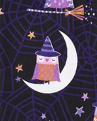 Baby And Toddler Girls Glow Night Owl Snug Fit Cotton Pajamas