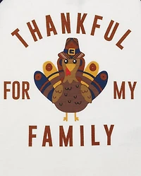 Baby And Toddler Matching Family Thankful For Snug Fit Cotton Pajamas