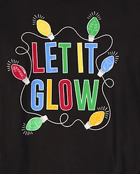 Baby And Toddler Matching Family Let it Glow Snug Fit Cotton Pajamas