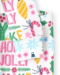 Baby And Toddler Girls Mommy Me Make it Merry Snug Fit Cotton Pajamas