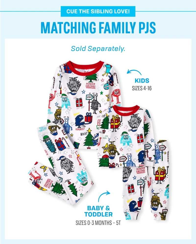 Baby And Toddler Monster Snug Fit Cotton Pajamas