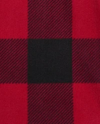 Baby And Toddler Girls Matching Family Buffalo Plaid Fleece Ruffle Nightgown