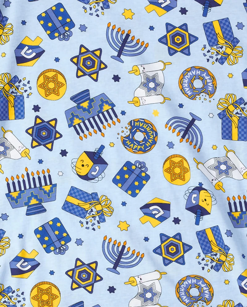 Kids Matching Family Menorah Snug Fit Cotton Pajamas