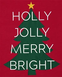 Kids Matching Family Holly Jolly Snug Fit Cotton Pajamas
