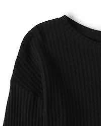 Chandail 2 en 1 Buffalo Plaid Snit pour fille