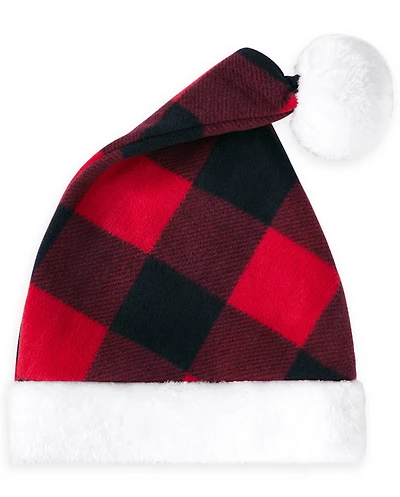 Baby And Toddler Matching Family Buffalo Plaid Santa Hat