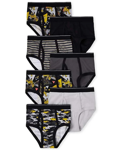 Boys Dino Brief Underwear 7-Pack