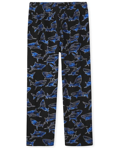 Boys Print Fleece Pajama Pants