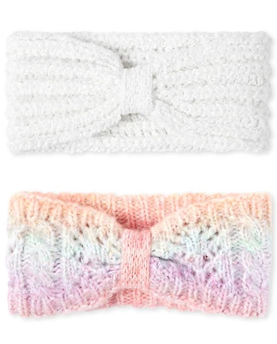Girls Rainbow Knot Headwrap 2-Pack