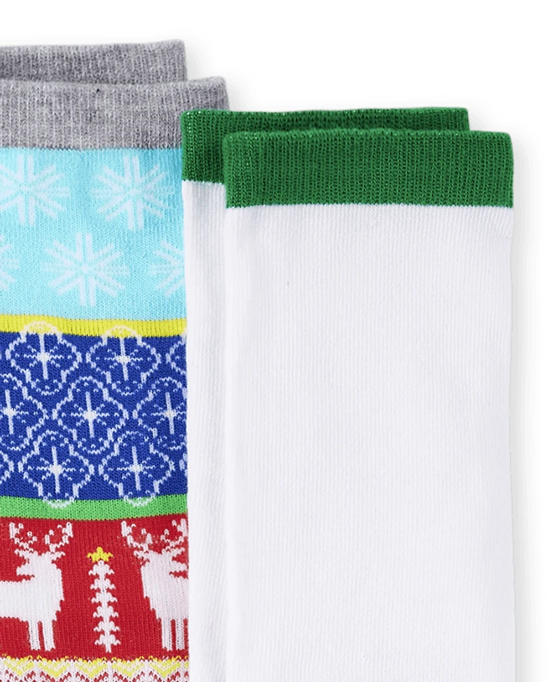 Lot de 3 paires de chaussettes assorties unisexes pour adulte.