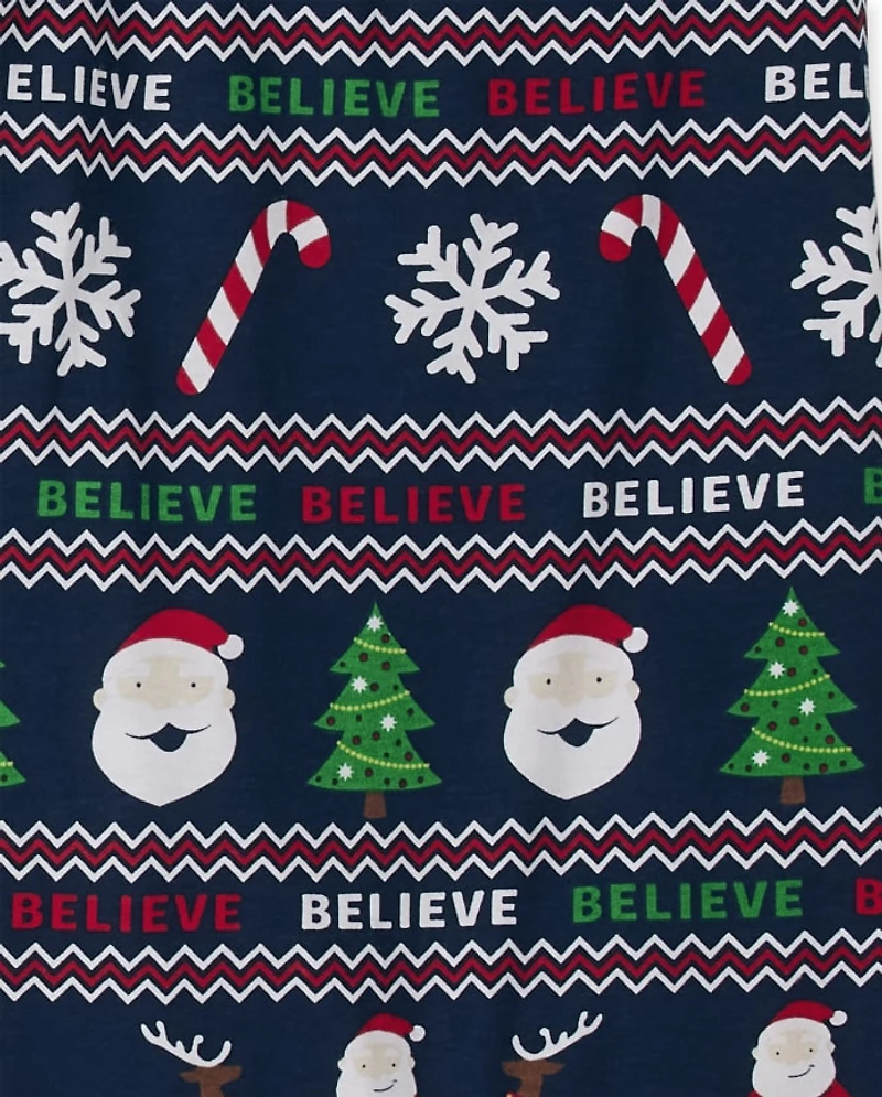 Pyjama unisexe en coton assorti pour bébé et tout-petit