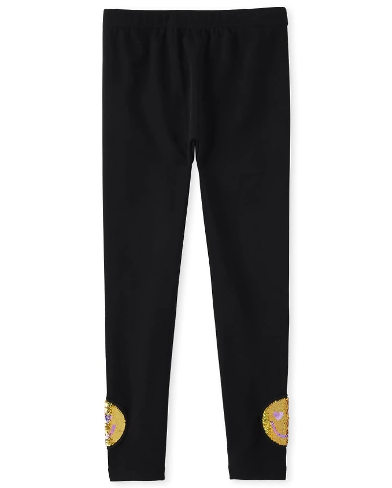 Girls Flip Sequin Fleece Lined Leggings 2-Pack