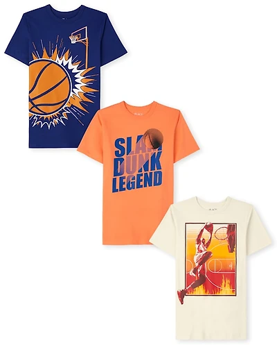 Boys Basketball Graphic Tee 3-Pack