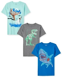 Boys Animal Graphic Tee 3-Pack