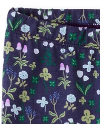 Baby Girls Floral Ruffle Pants 2-Pack
