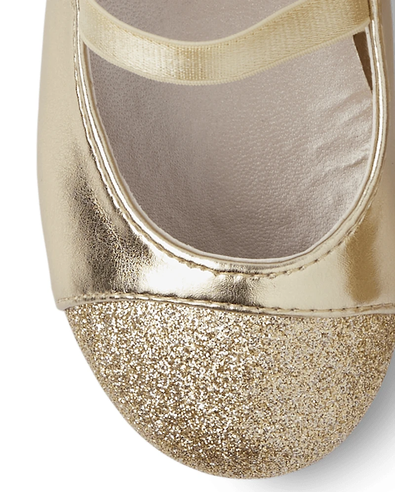 Toddler Girls Glitter Ballet Flats