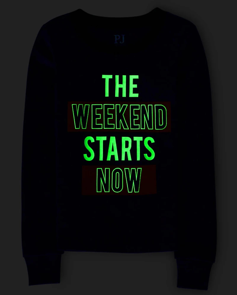 Boys Glow Weekend Snug Fit Cotton Pajamas