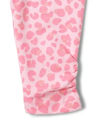 Lot de 2 pantalons à volants léopard pour bébé fille