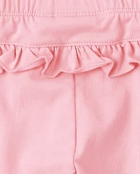 Lot de 2 pantalons à volants léopard pour bébé fille