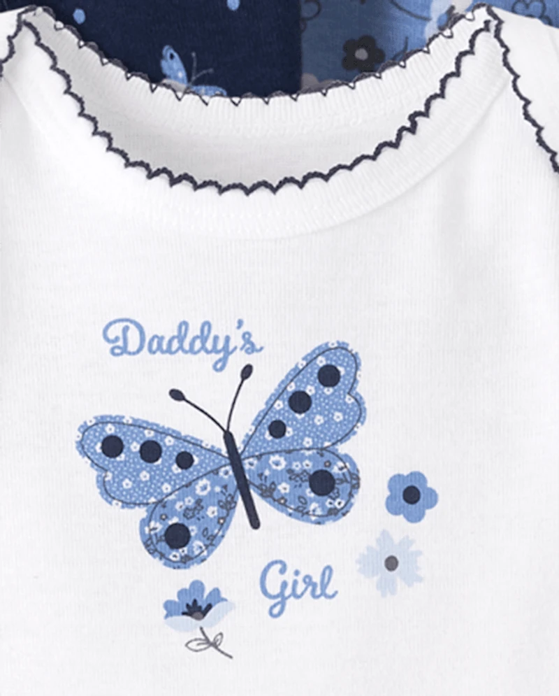 Lot de 5 cache-couches papillon bébé fille