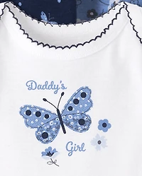 Lot de 5 cache-couches papillon bébé fille