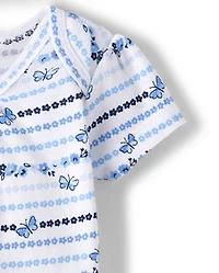 Lot de 5 cache-couches papillon bébé fille
