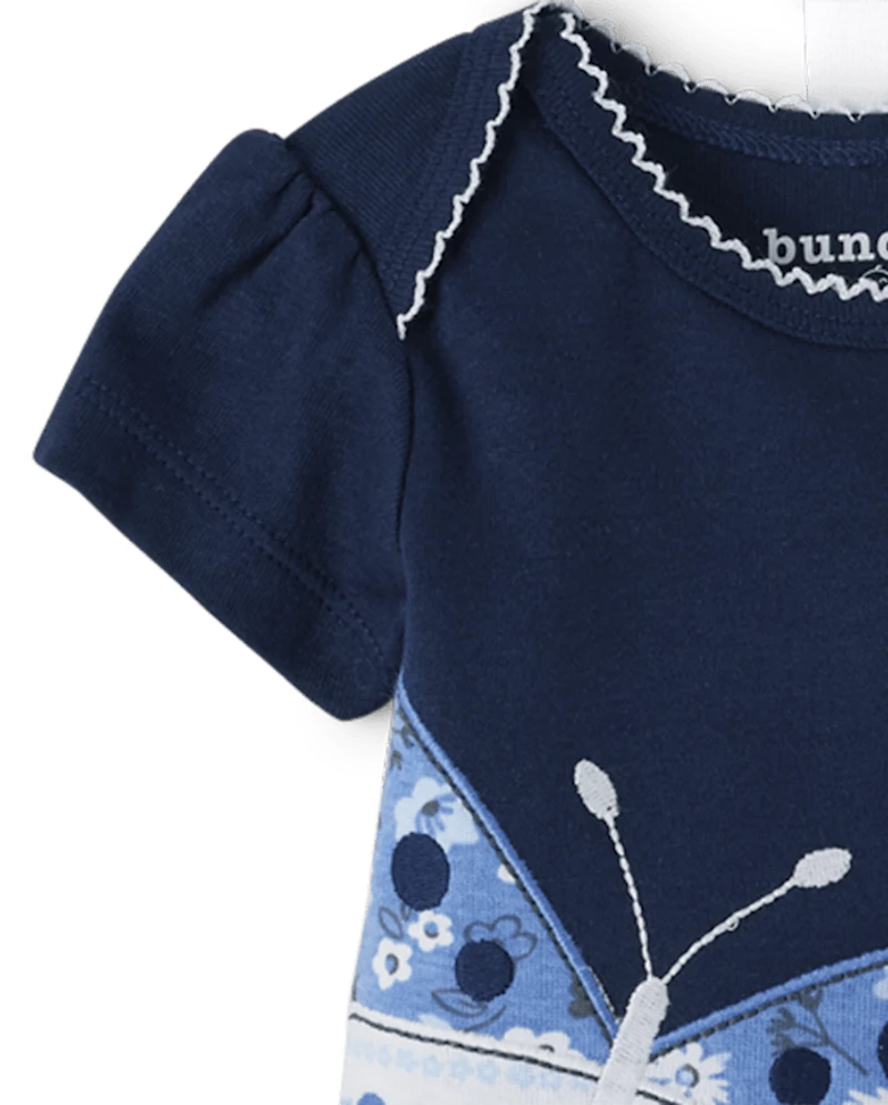 Lot de 5 cache-couches papillon bébé fille