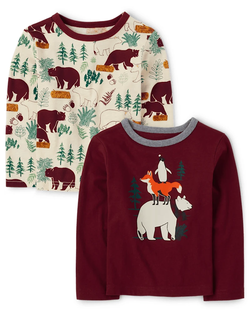 Toddler Boys Bear Top 2-Pack